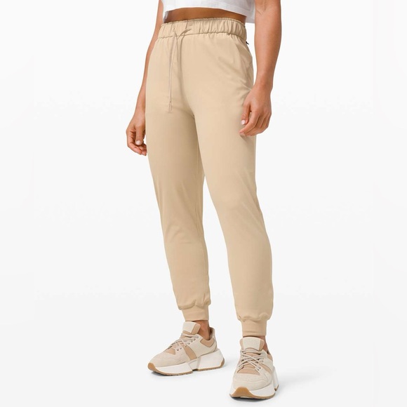 lululemon athletica Pants - Lululemon Keep Moving Joggers Pull On Drawstring Pants Trench Khaki Tan 10